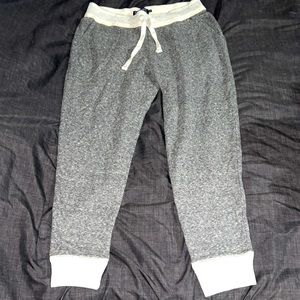 American Eagle Joggers Size L - Light Gray/Cream